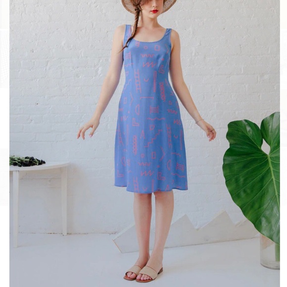 Dusen Dusen 100% silk midi dress - Picture 1 of 6